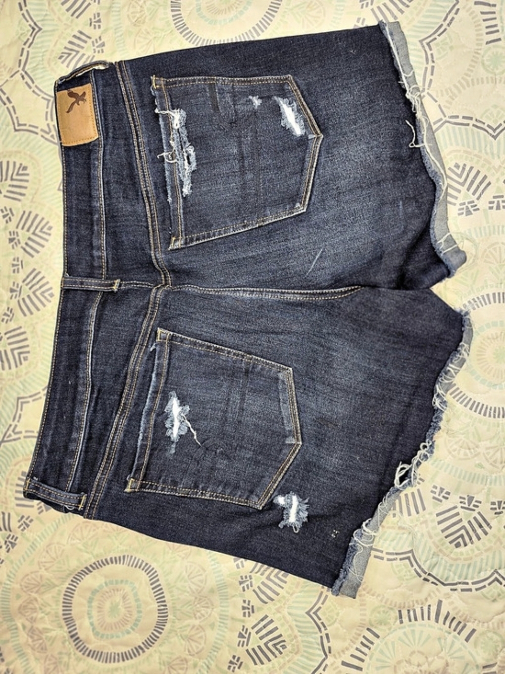 American Eagle Distressed Blue Jean Shorts
